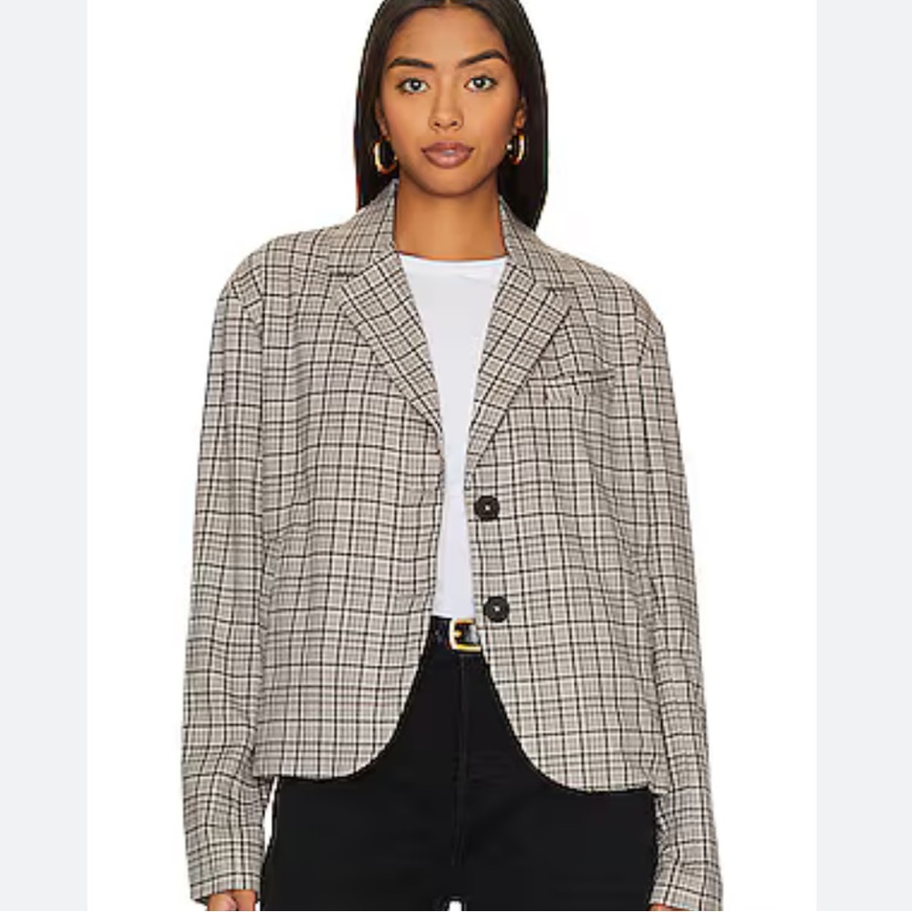 Free People Cali Plaid Blazer